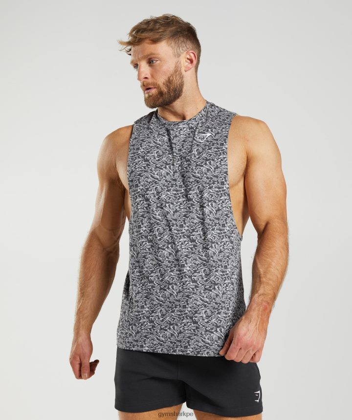 Gymsharktanque de brazo de reacción hombres gris ónix PFTJ2N968 ropa