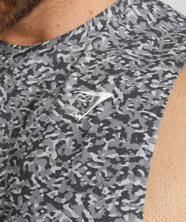 Gymsharktanque de brazo de reacción hombres gris ónix PFTJ2N968 ropa