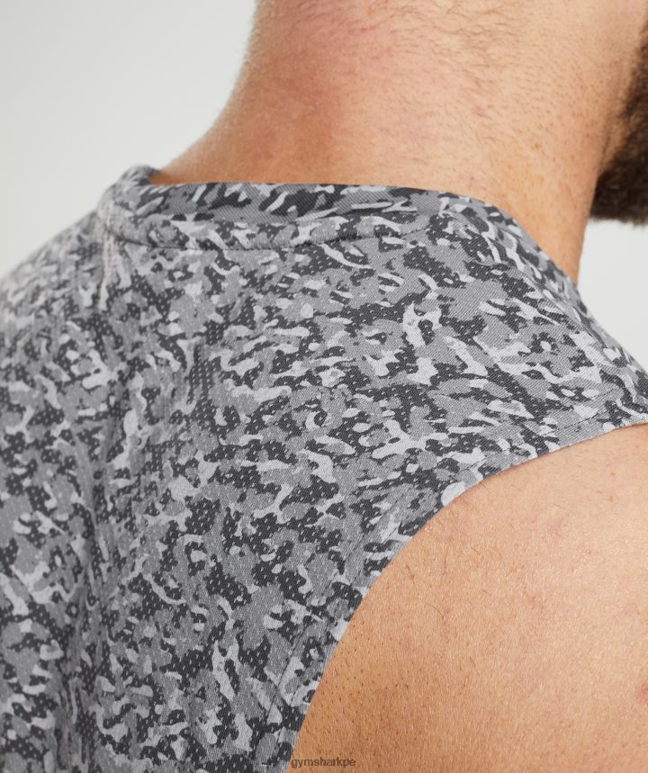 Gymsharktanque de brazo de reacción hombres gris ónix PFTJ2N968 ropa