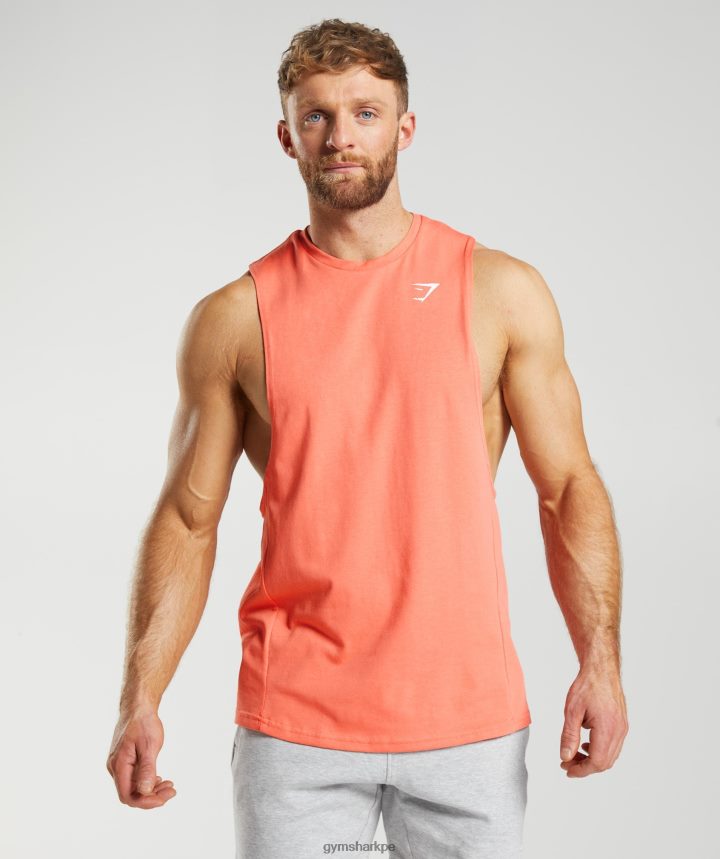 Gymsharktanque de brazo de reacción hombres naranja aeroespacial PFTJ2N954 ropa