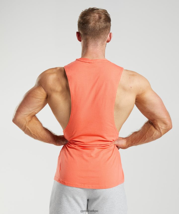 Gymsharktanque de brazo de reacción hombres naranja aeroespacial PFTJ2N954 ropa