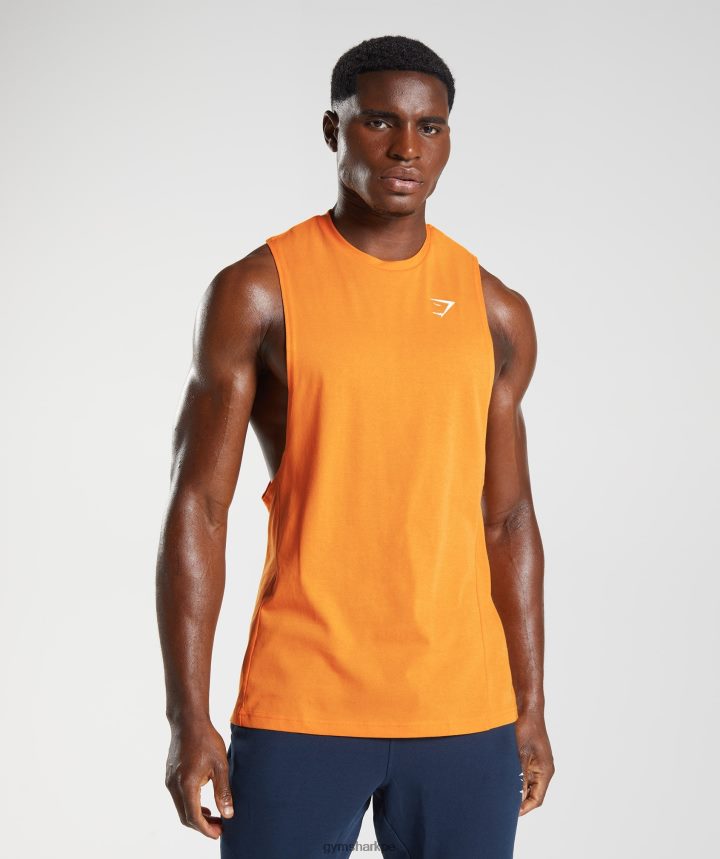 Gymsharktanque de brazo de reacción hombres naranja rayos de sol PFTJ2N948 ropa