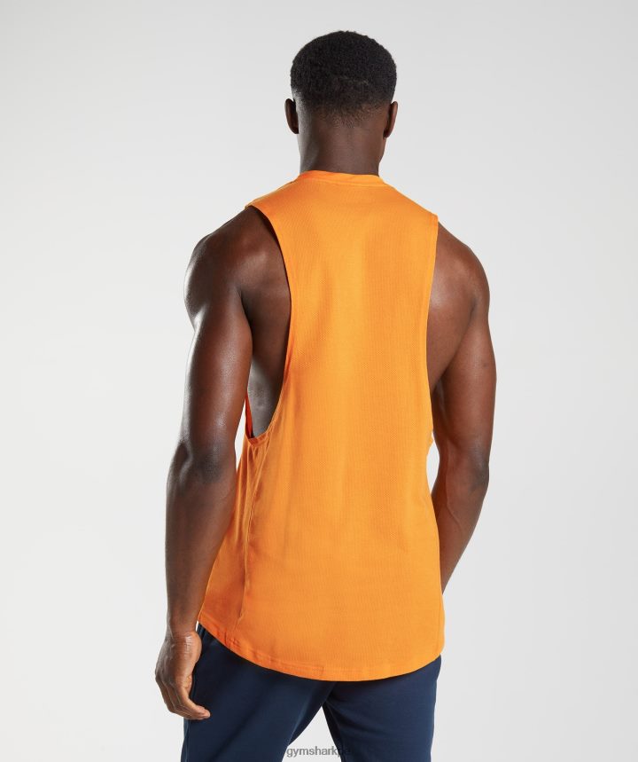 Gymsharktanque de brazo de reacción hombres naranja rayos de sol PFTJ2N948 ropa
