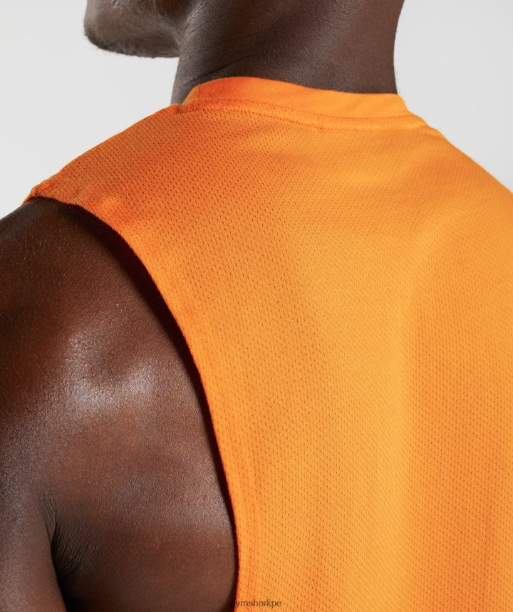Gymsharktanque de brazo de reacción hombres naranja rayos de sol PFTJ2N948 ropa