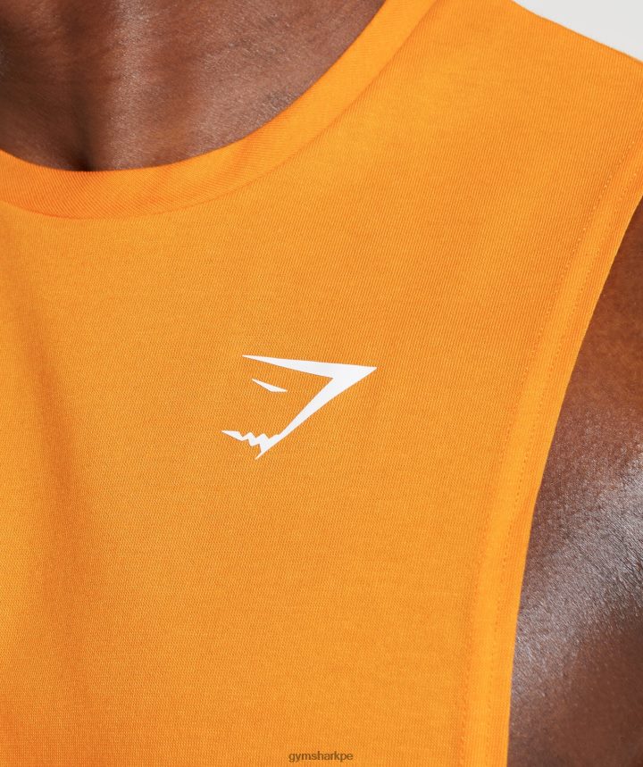 Gymsharktanque de brazo de reacción hombres naranja rayos de sol PFTJ2N948 ropa