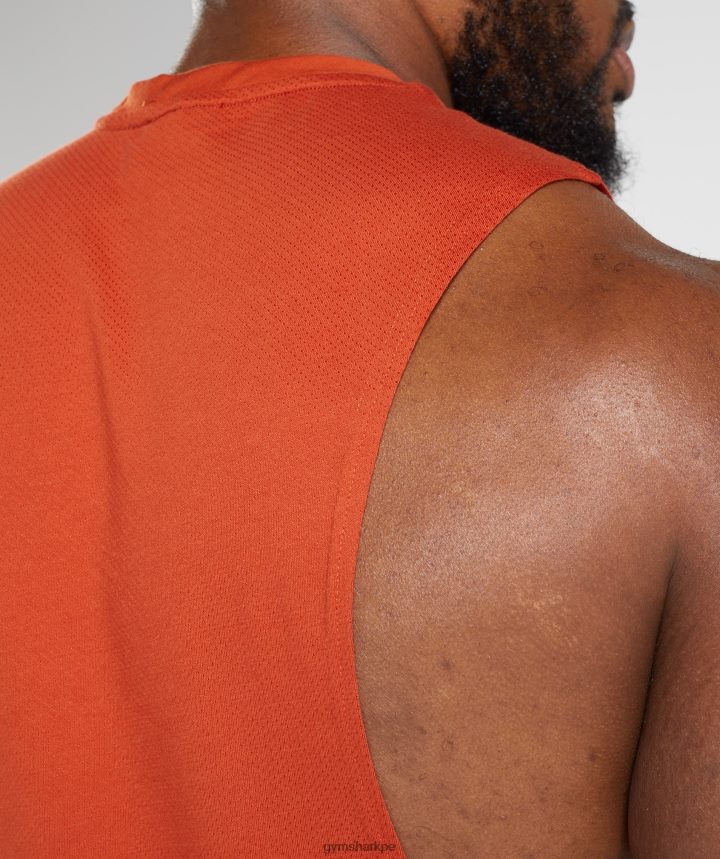 Gymsharktanque de brazo de reacción hombres rojo cayena PFTJ2N942 ropa