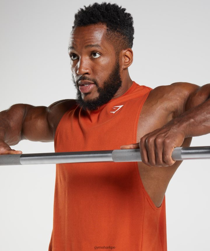 Gymsharktanque de brazo de reacción hombres rojo cayena PFTJ2N942 ropa