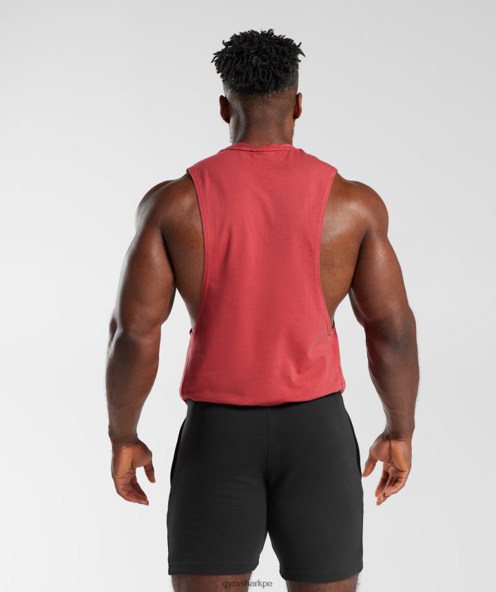 Gymsharktanque de brazo de reacción hombres rojo secado al sol PFTJ2N974 ropa