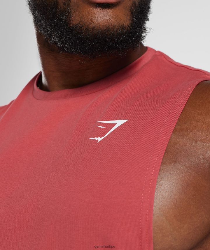 Gymsharktanque de brazo de reacción hombres rojo secado al sol PFTJ2N974 ropa