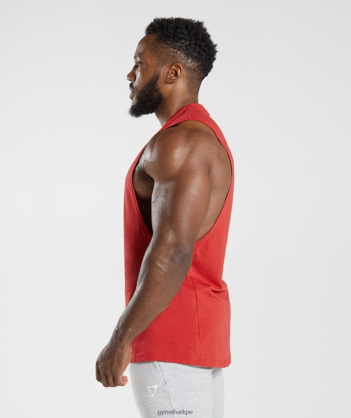 Gymsharktanque de brazo de reacción hombres salsa roja PFTJ2N966 ropa