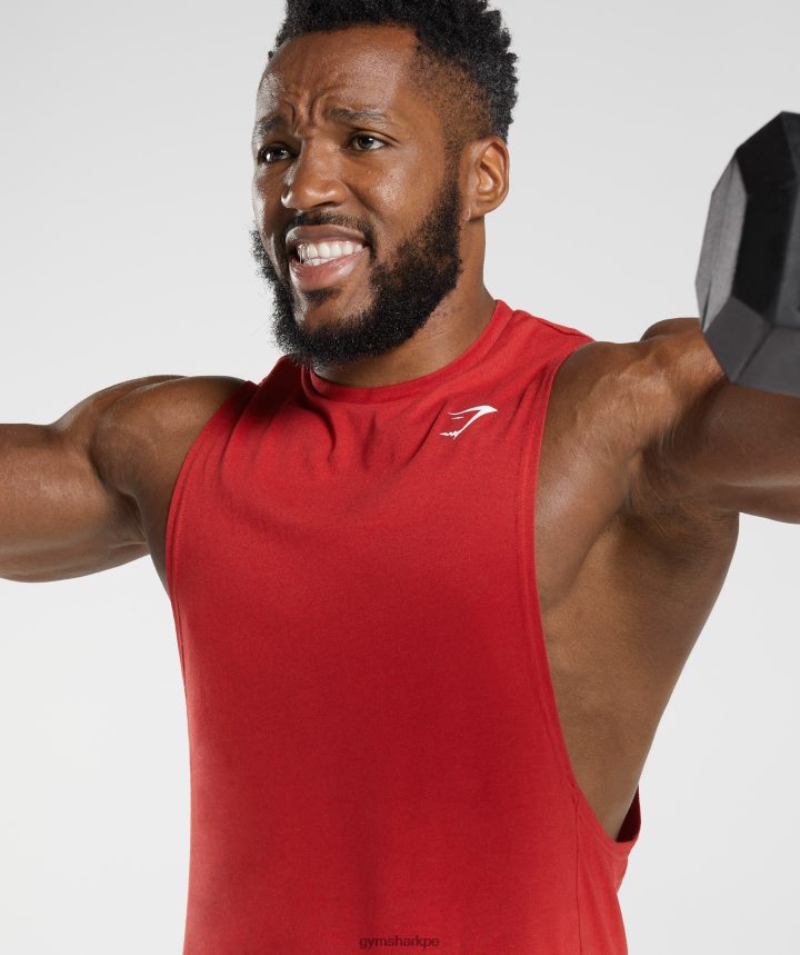 Gymsharktanque de brazo de reacción hombres salsa roja PFTJ2N966 ropa