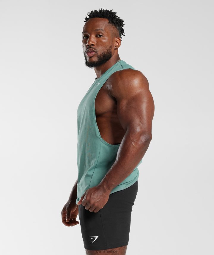 Gymsharktanque de brazo de reacción hombres tinta verde azulado PFTJ2N973 ropa
