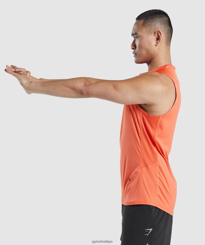 Gymsharktanque de evolución de velocidad hombres papaya naranja PFTJ2N928 ropa