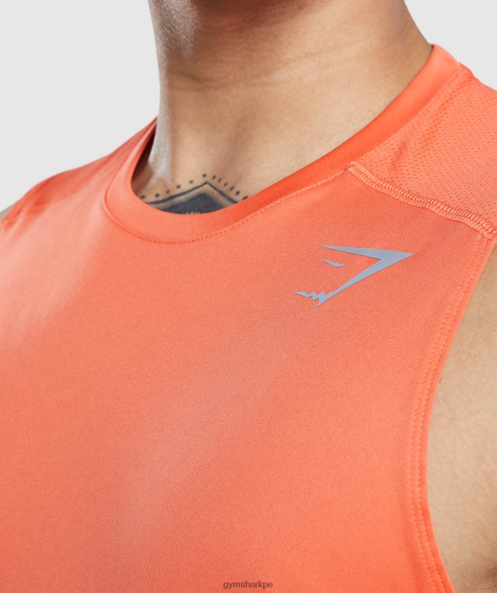 Gymsharktanque de evolución de velocidad hombres papaya naranja PFTJ2N928 ropa