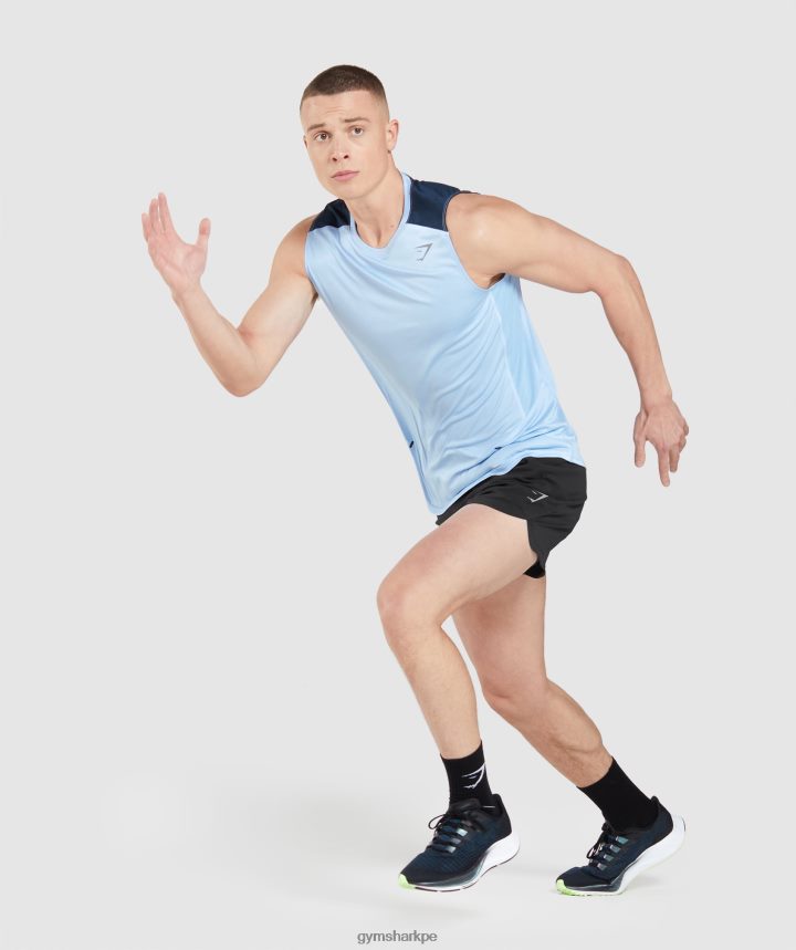 Gymsharktanque de evolución de velocidad hombres piedra lunar azul PFTJ2N903 ropa