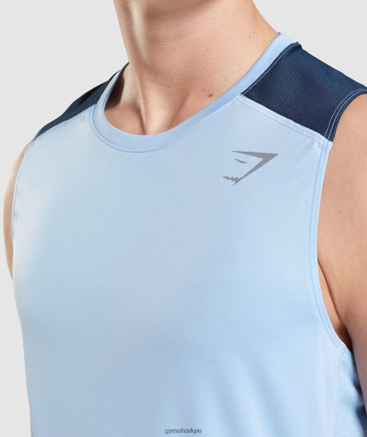 Gymsharktanque de evolución de velocidad hombres piedra lunar azul PFTJ2N903 ropa