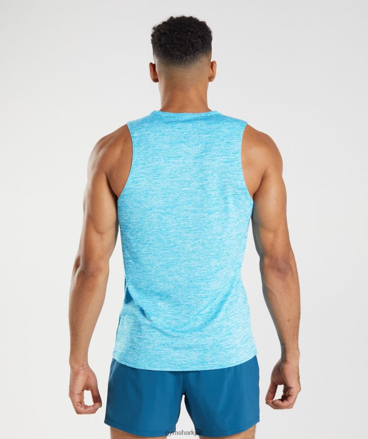 Gymsharktanque de llegada delgado de marga hombres tiburón azul/blanco jaspeado PFTJ2N940 ropa
