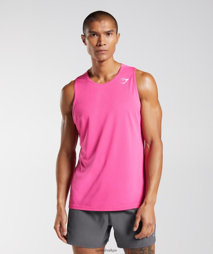 Gymsharktanque de llegada hombres fucsia brillante PFTJ2N957 ropa