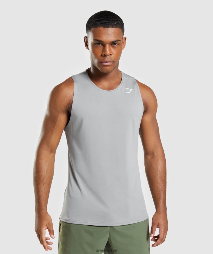 Gymsharktanque de llegada hombres gris ahumado PFTJ2N953 ropa
