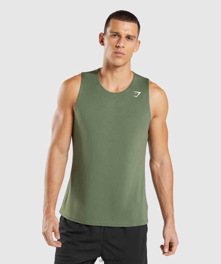 Gymsharktanque de llegada hombres núcleo de oliva PFTJ2N892 ropa
