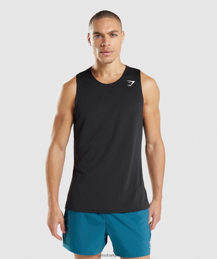 Gymsharktanque de llegada hombres negro PFTJ2N884 ropa