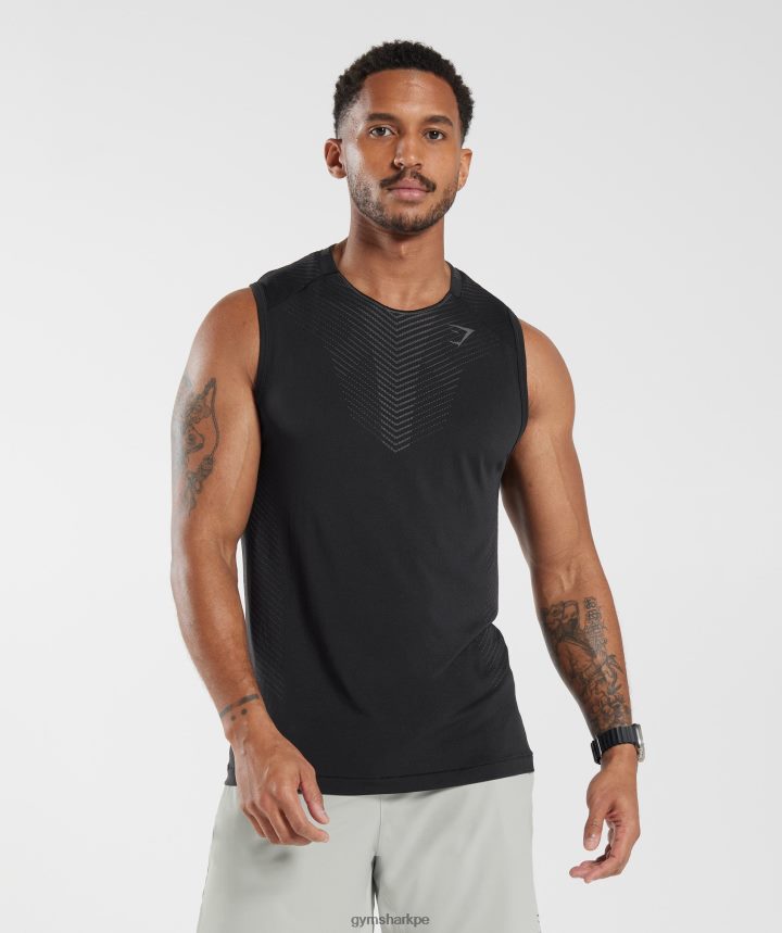 Gymsharktanque de ápice hombres negro/gris silueta PFTJ2N972 ropa