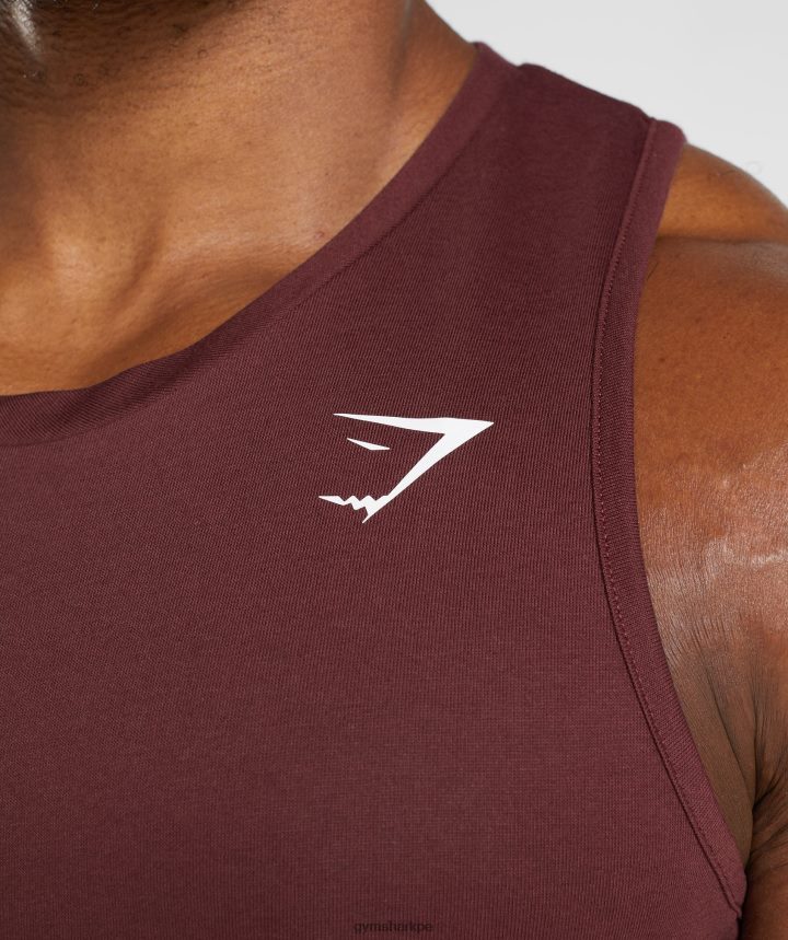 Gymsharktanque de reacción hombres granate al horno PFTJ2N916 ropa