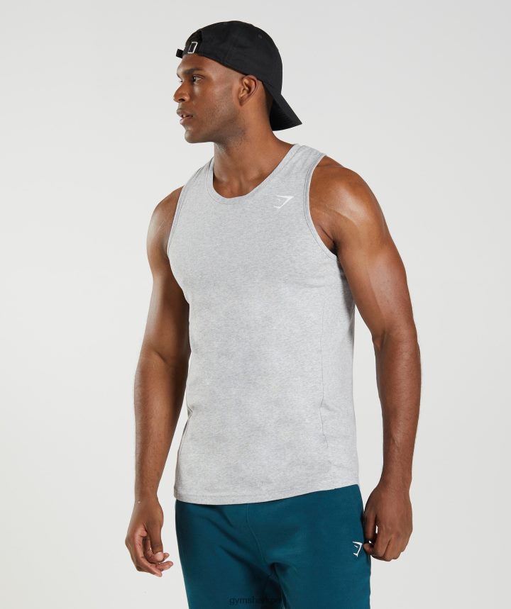 Gymsharktanque de reacción hombres núcleo gris claro marga PFTJ2N904 ropa