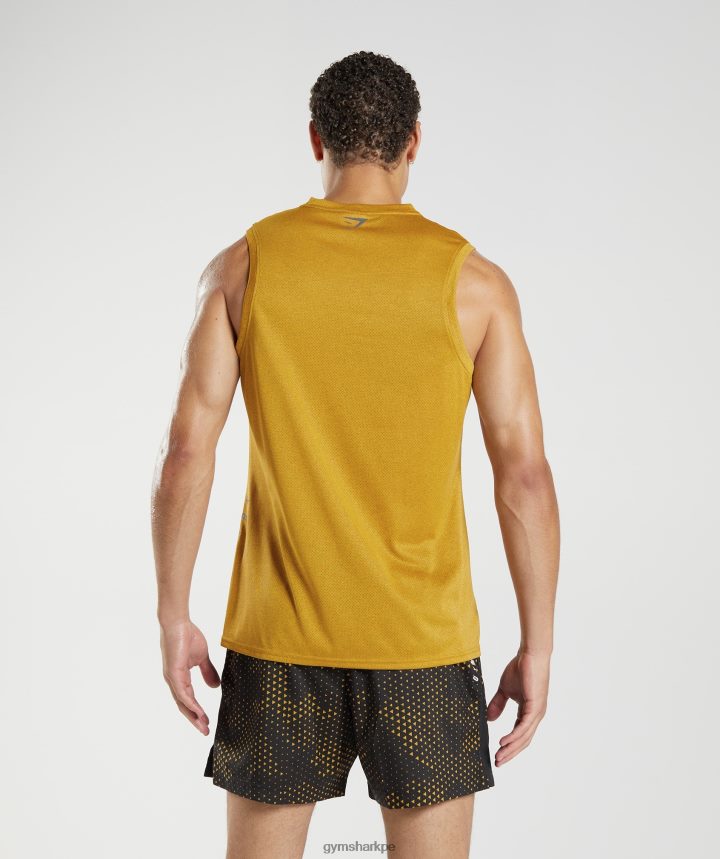 Gymsharktanque deportivo hombres amarillo cúrcuma/negro jaspeado PFTJ2N913 ropa