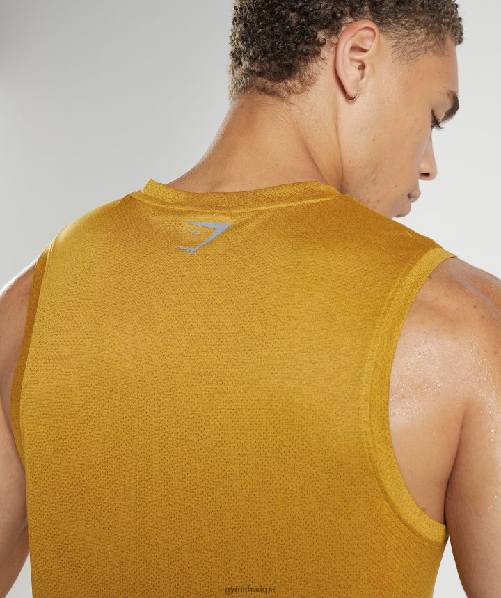 Gymsharktanque deportivo hombres amarillo cúrcuma/negro jaspeado PFTJ2N913 ropa