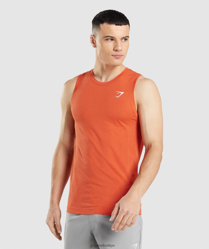 Gymsharktanque ligero vital sin costuras hombres marga naranja papaya PFTJ2N900 ropa