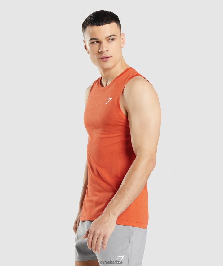 Gymsharktanque ligero vital sin costuras hombres marga naranja papaya PFTJ2N900 ropa