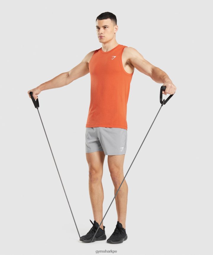 Gymsharktanque ligero vital sin costuras hombres marga naranja papaya PFTJ2N900 ropa