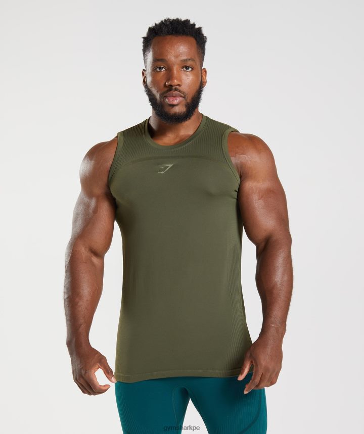 Gymsharktanque sin costura 315 hombres oliva núcleo/verde pantano PFTJ2N894 ropa