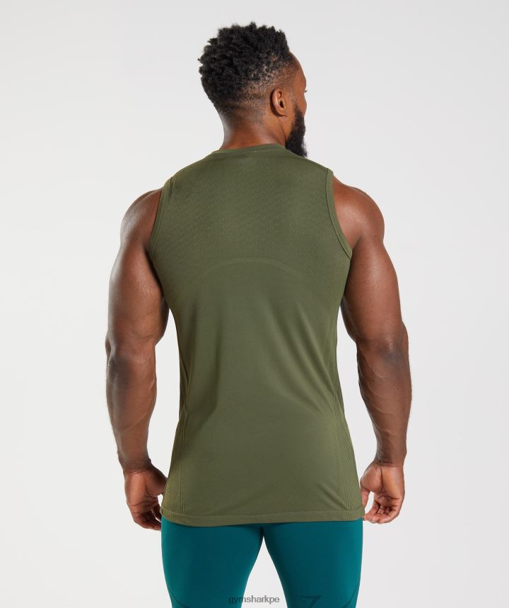 Gymsharktanque sin costura 315 hombres oliva núcleo/verde pantano PFTJ2N894 ropa