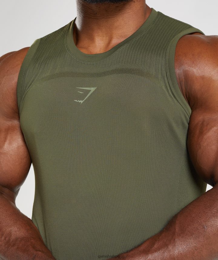 Gymsharktanque sin costura 315 hombres oliva núcleo/verde pantano PFTJ2N894 ropa