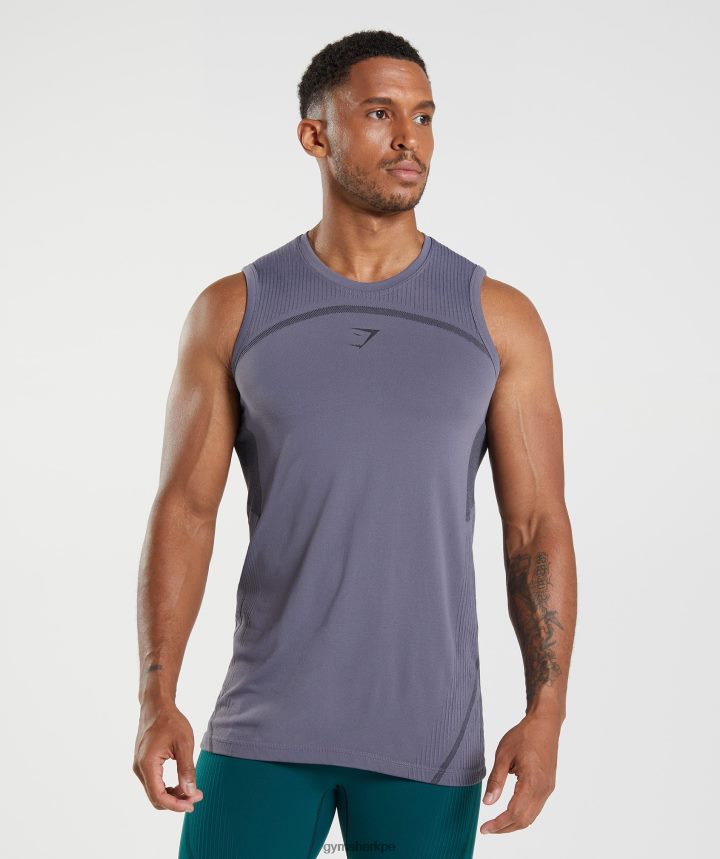 Gymsharktanque sin costura 315 hombres púrpura mercurio/negro PFTJ2N967 ropa