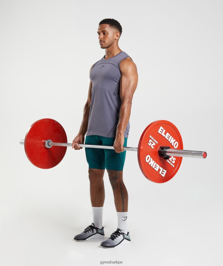 Gymsharktanque sin costura 315 hombres púrpura mercurio/negro PFTJ2N967 ropa