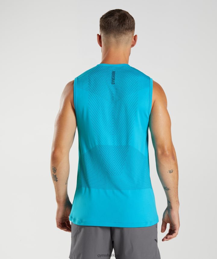 Gymsharktanque sin costuras de ápice hombres azul tiburón/azul atlántico PFTJ2N951 ropa