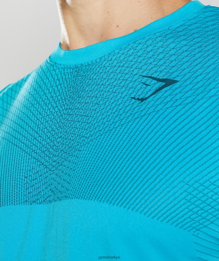 Gymsharktanque sin costuras de ápice hombres azul tiburón/azul atlántico PFTJ2N951 ropa