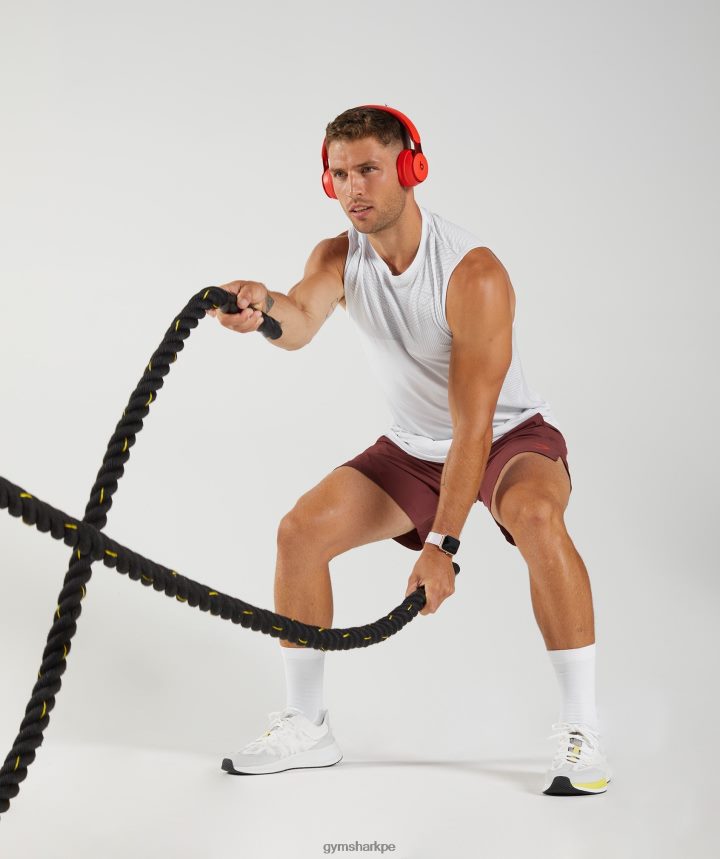 Gymsharktanque sin costuras de ápice hombres blanco/gris claro PFTJ2N899 ropa