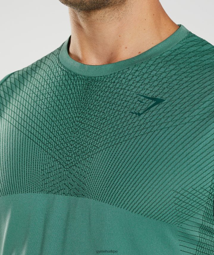 Gymsharktanque sin costuras de ápice hombres verde hoya/verde bosque PFTJ2N910 ropa