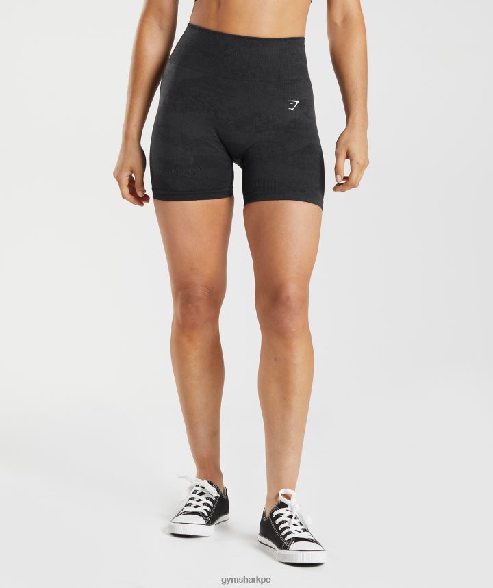 GymsharkAdapt shorts camuflados sin costuras mujer lava | negro/gris ónix PFTJ2N4 ropa