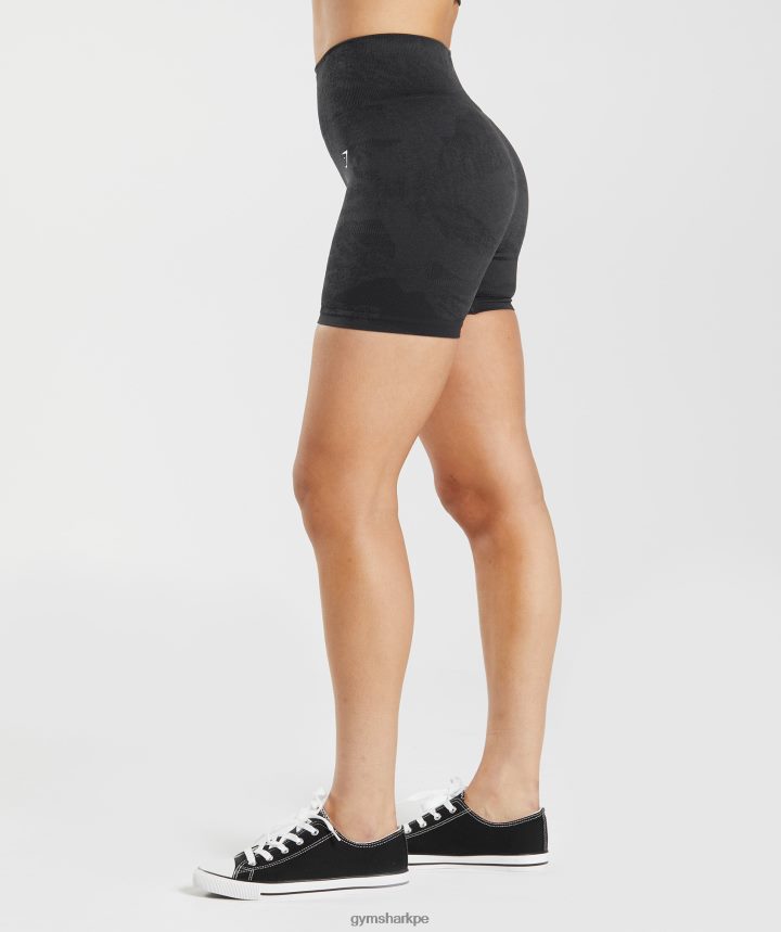 GymsharkAdapt shorts camuflados sin costuras mujer lava | negro/gris ónix PFTJ2N4 ropa