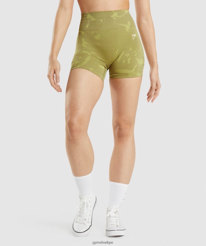 GymsharkAdapt shorts camuflados sin costuras mujer sabana | grifo verde PFTJ2N78 ropa