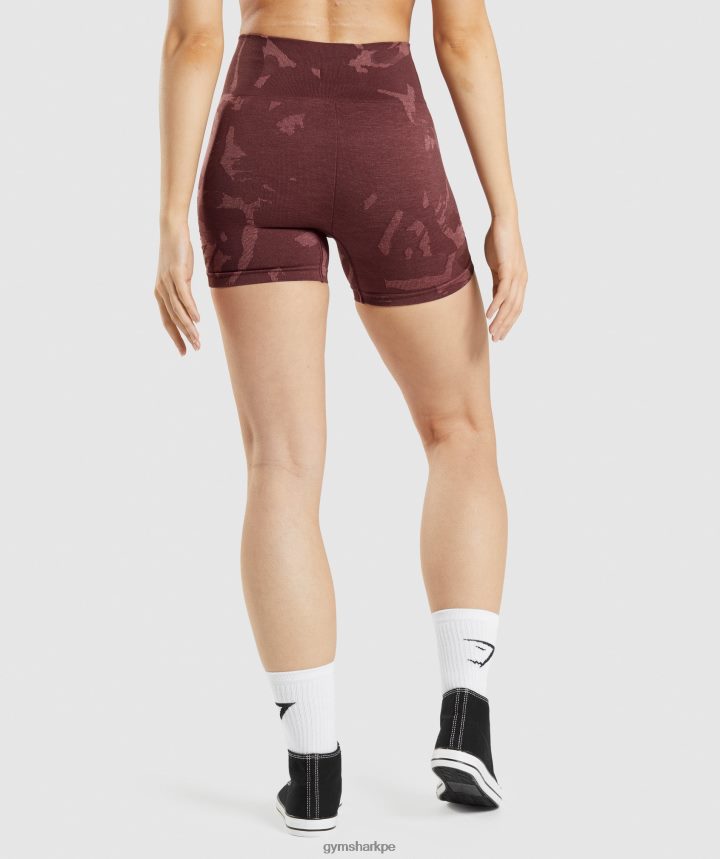 GymsharkAdapt shorts camuflados sin costuras mujer sabana | marrón cereza PFTJ2N91 ropa