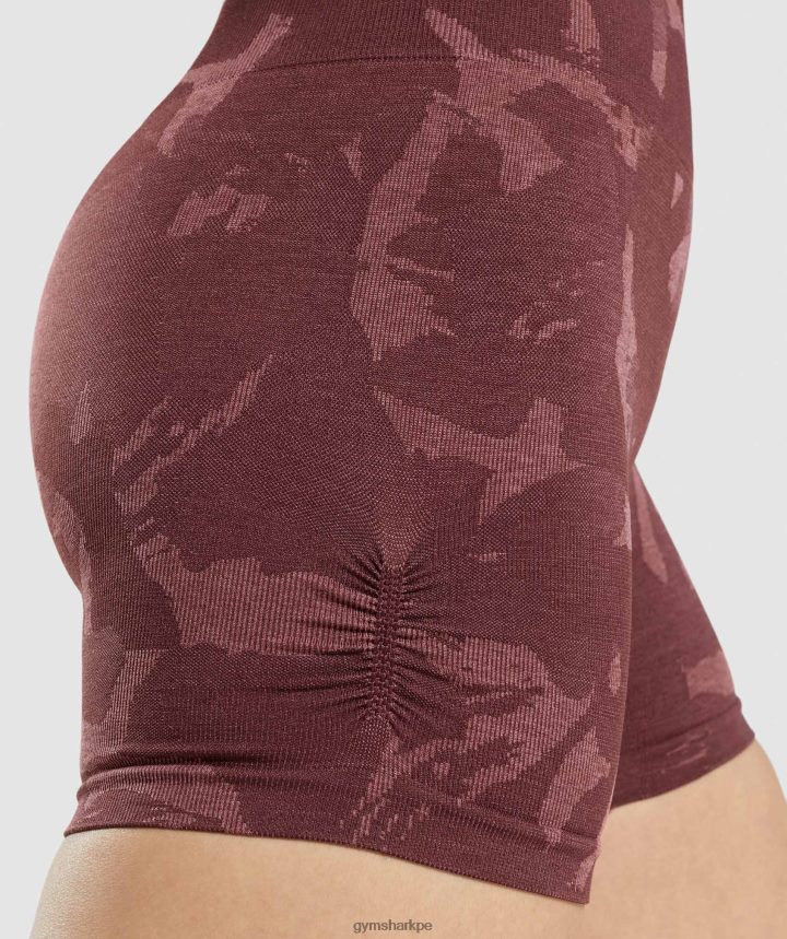 GymsharkAdapt shorts camuflados sin costuras mujer sabana | marrón cereza PFTJ2N91 ropa