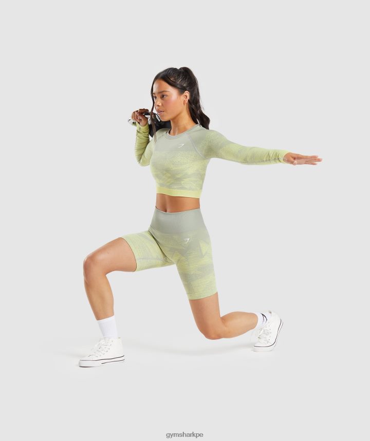 Gymsharkadapt shorts sombreados sin costuras mujer triángulo | estampado gris topo PFTJ2N87 ropa