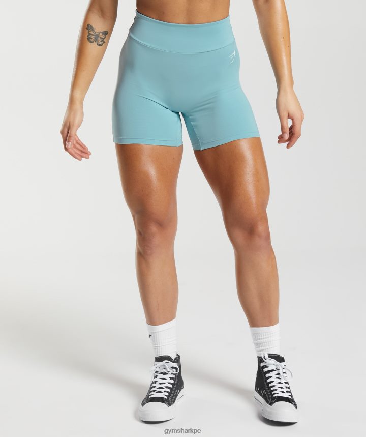 Gymsharkpantalones cortos ajustados originales gs power mujer iceberg azul PFTJ2N19 ropa