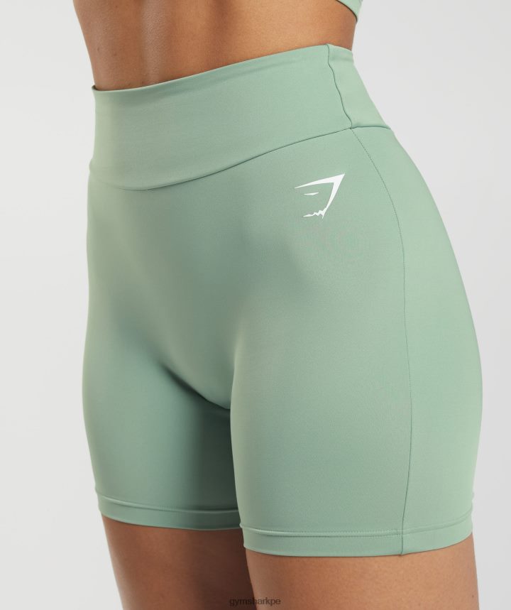 Gymsharkpantalones cortos ajustados originales gs power mujer verde salvia del desierto PFTJ2N10 ropa